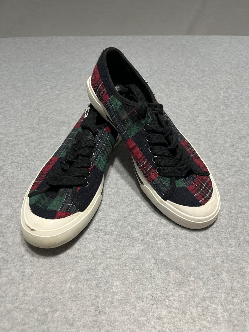 Rocket Dog Plaid Lace Up Loafters in Blue Green & Red Size 9 Women's